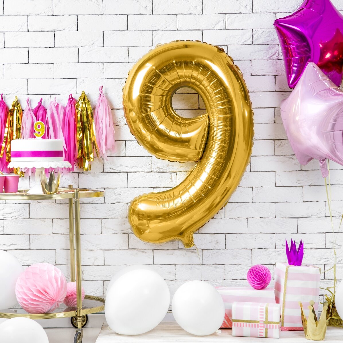 Ballonnen - Gouden cijfers 86 cm