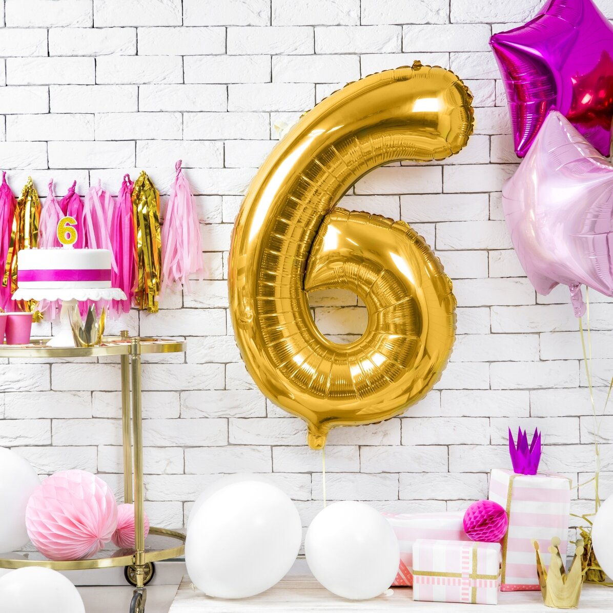Ballonnen - Gouden cijfers 86 cm