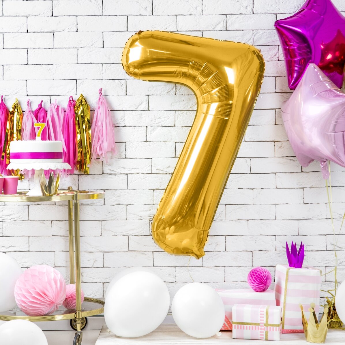 Ballonnen - Gouden cijfers 86 cm