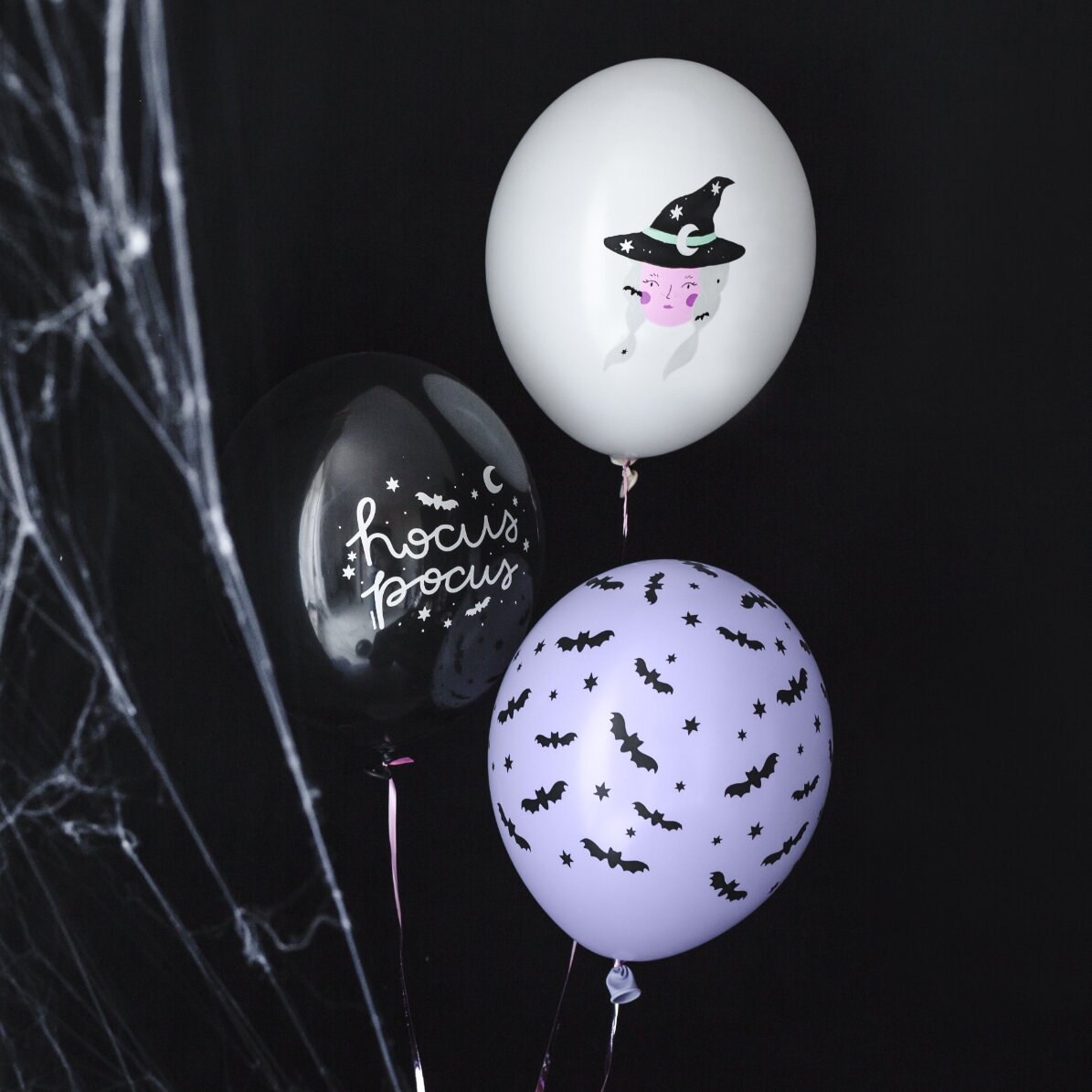 Set van 6 Halloween-ballonnen - Heksen