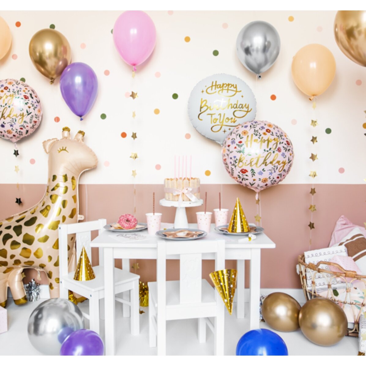 Ballon - Happy Birthday Flowers