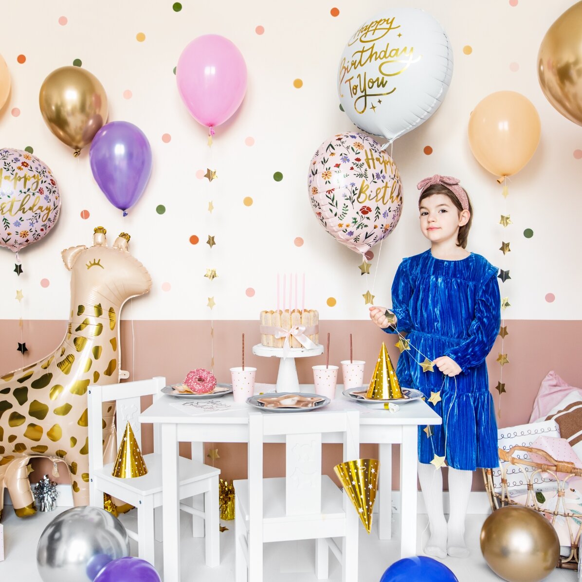Ballon - Happy Birthday Flowers