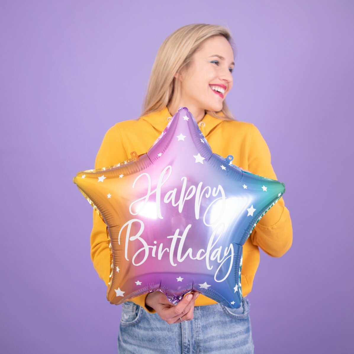 Ballon - sterrenmix Happy Birthday