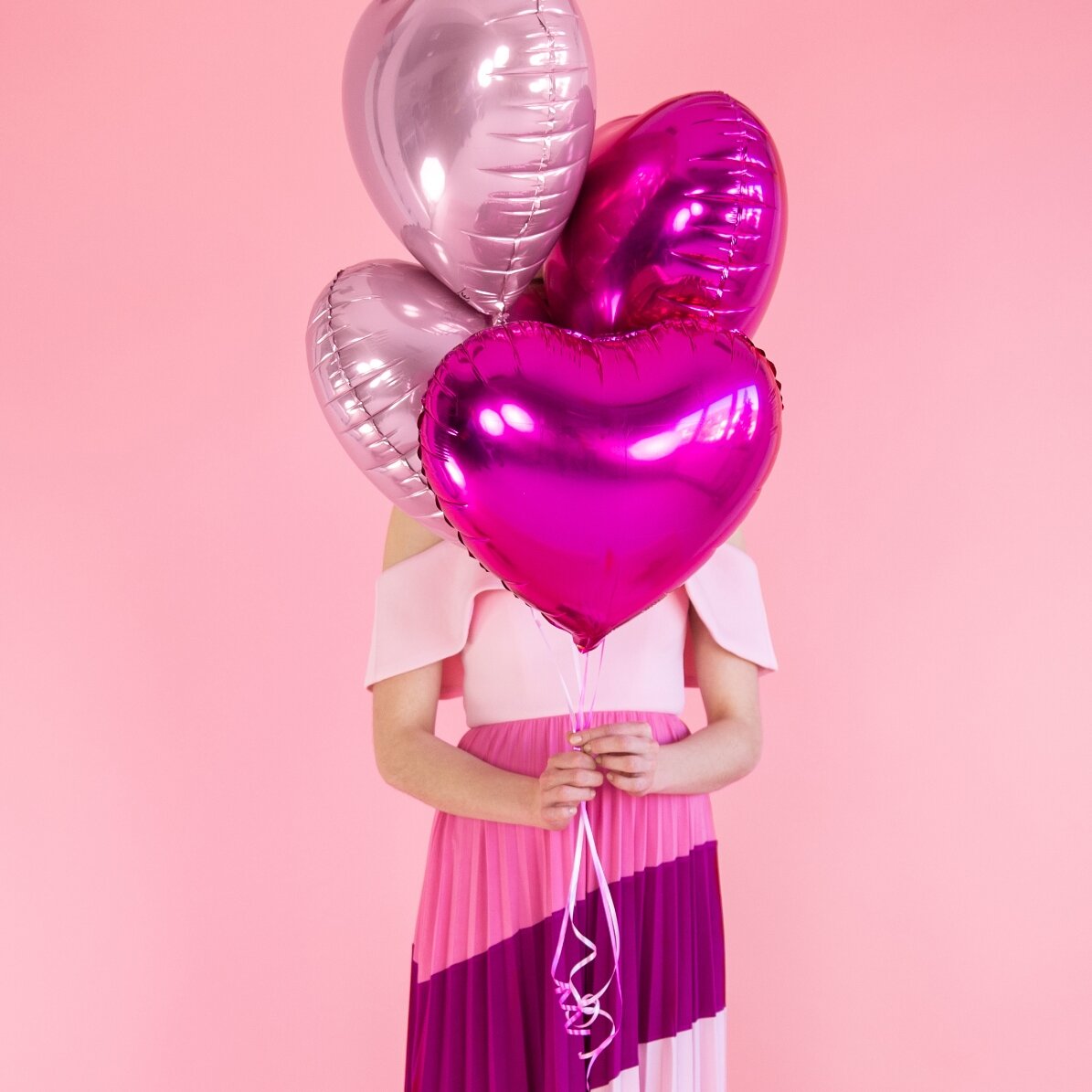 Ballon - Roze hart 45 cm