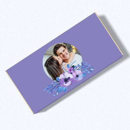Personalised chocolate with a photo - Flowers