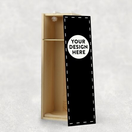 Wine box for one bottle, personalised with your own design