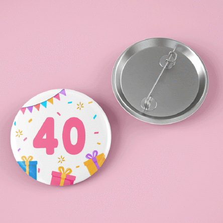 Personalised badge with message - Anniversary