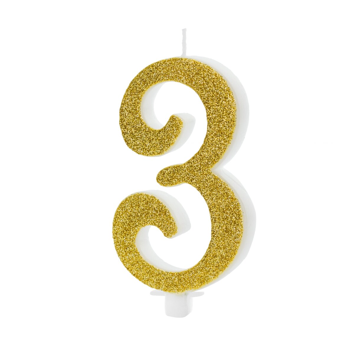 Taartkaarsjes - Gouden cijfers 10 cm