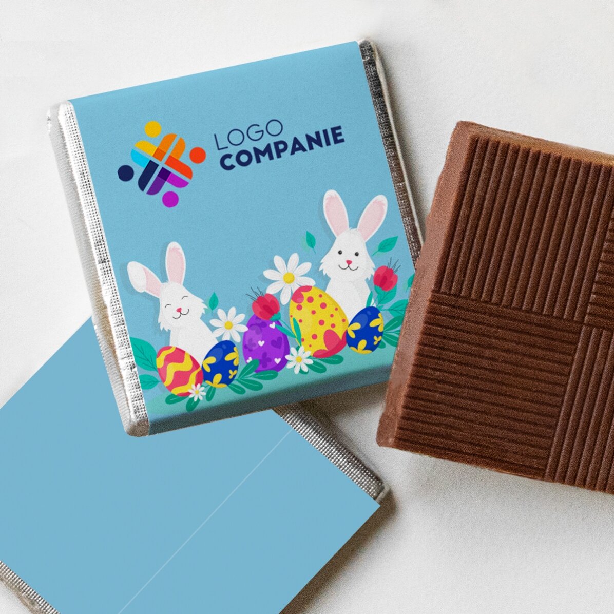 Gepersonaliseerde mini-chocolade met logo - Fijne Pasen