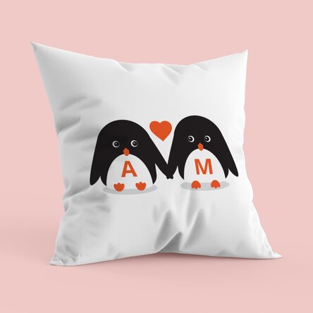 Gepersonaliseerd kussen - Pinguïns