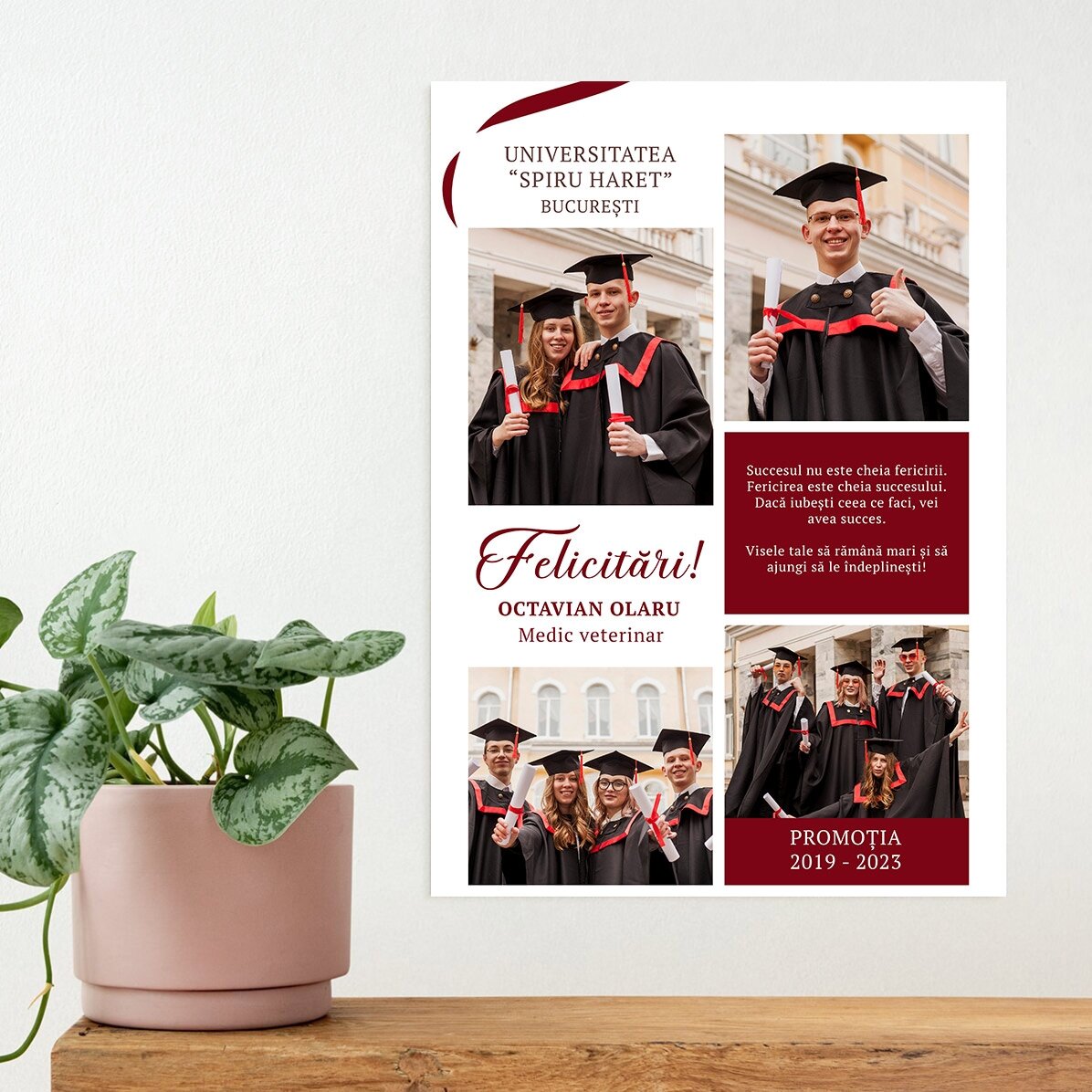 Gepersonaliseerde poster met 4 foto
