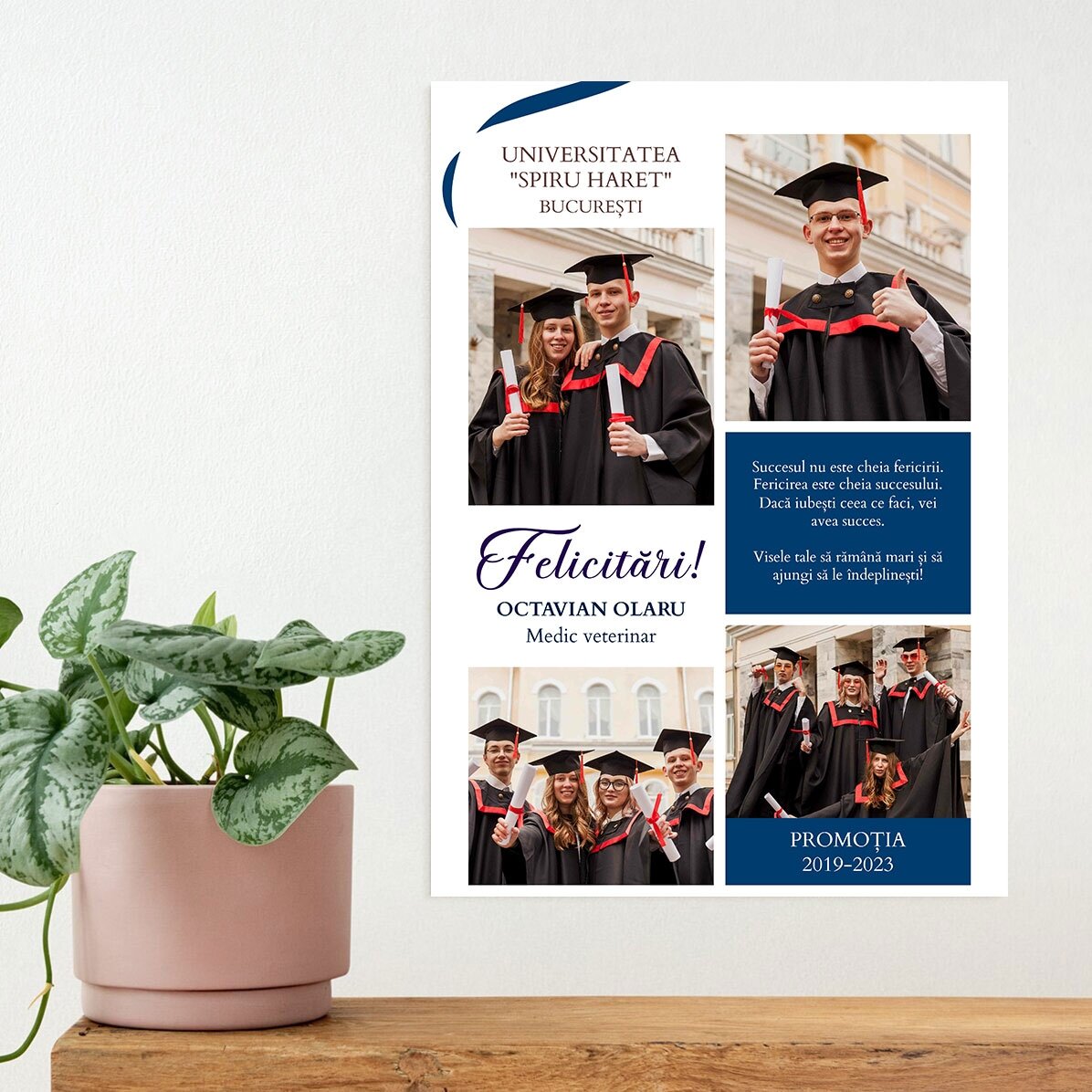 Gepersonaliseerde poster met 4 foto