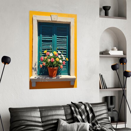 Poster Window with flower pot
