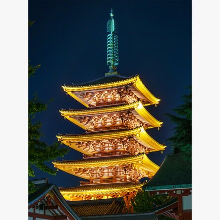 Japanese Temple Poster