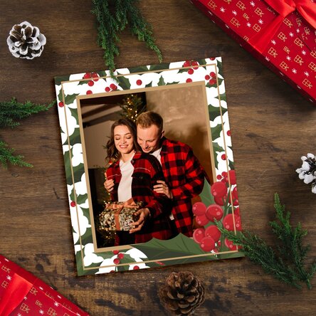 Personalised 10x12 cm photo with Christmas theme