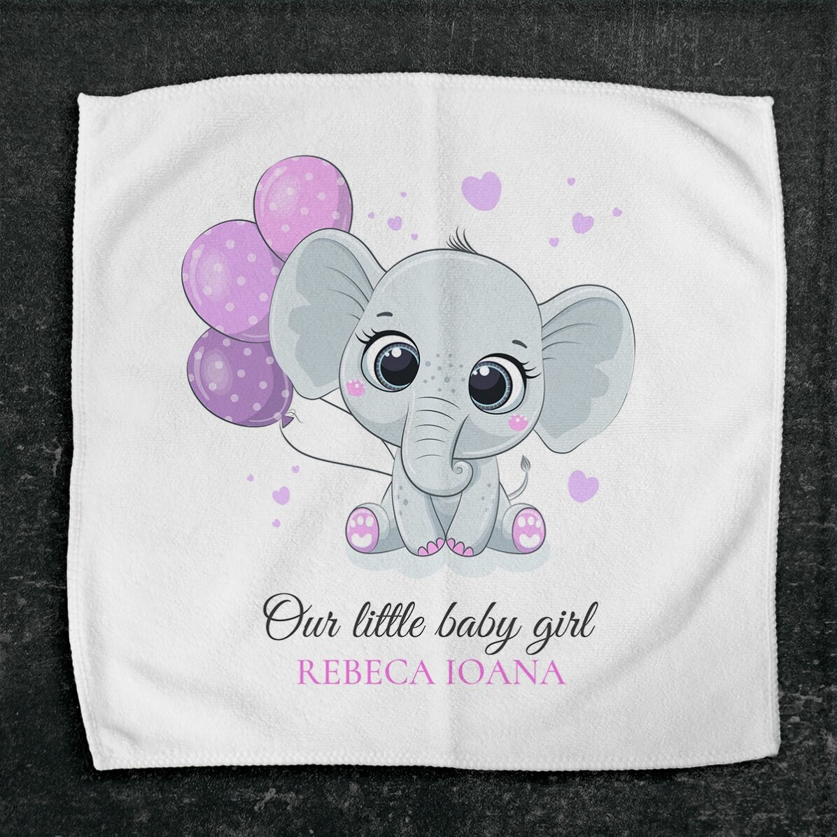 Handdoek met naam erop - Babymeisje