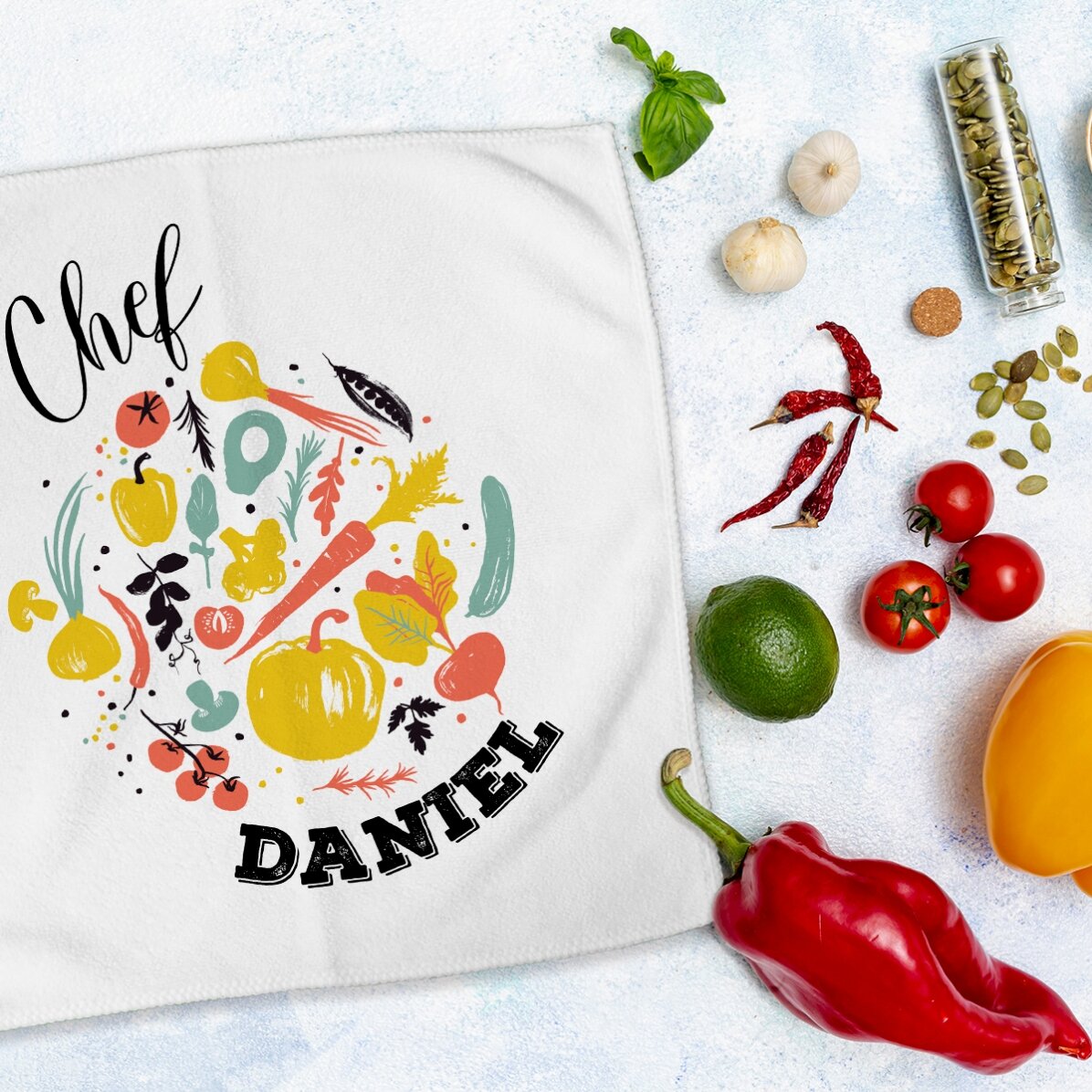 Handdoek met gepersonaliseerde tekst - Chef