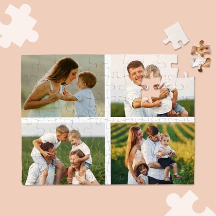 Personalised puzzle with 4 photos, 20x15 cm