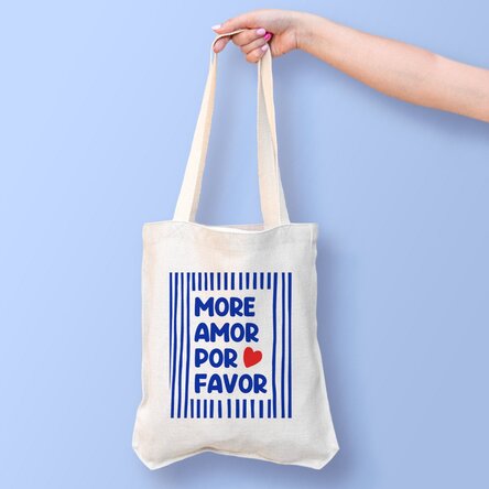 Gepersonaliseerde tas met tekst - More amor