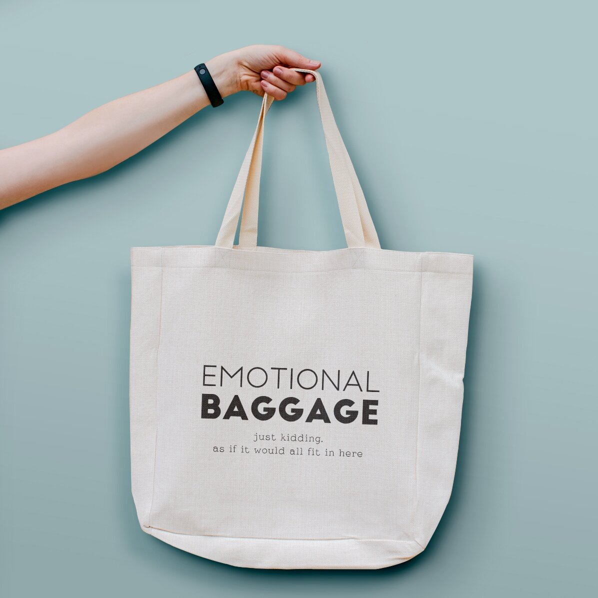 Gepersonaliseerde tas met tekst - Emotional Baggage