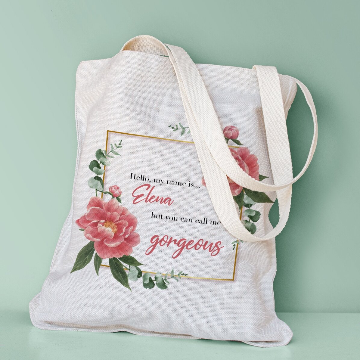Gepersonaliseerde tas met tekst - Gorgeous