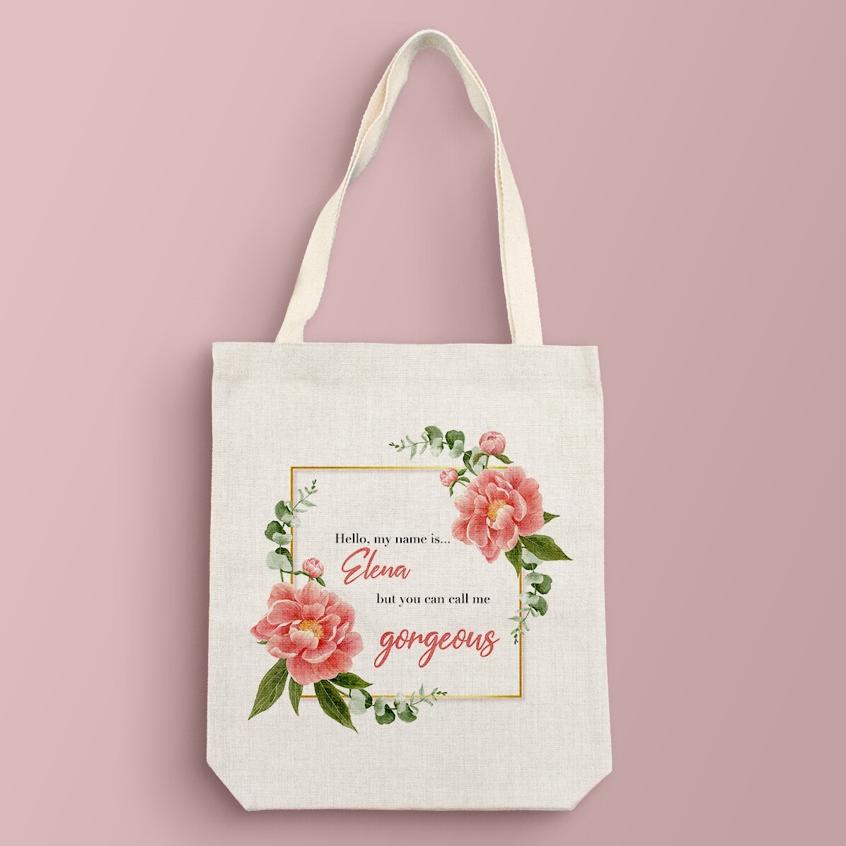 Gepersonaliseerde tas met tekst - Gorgeous