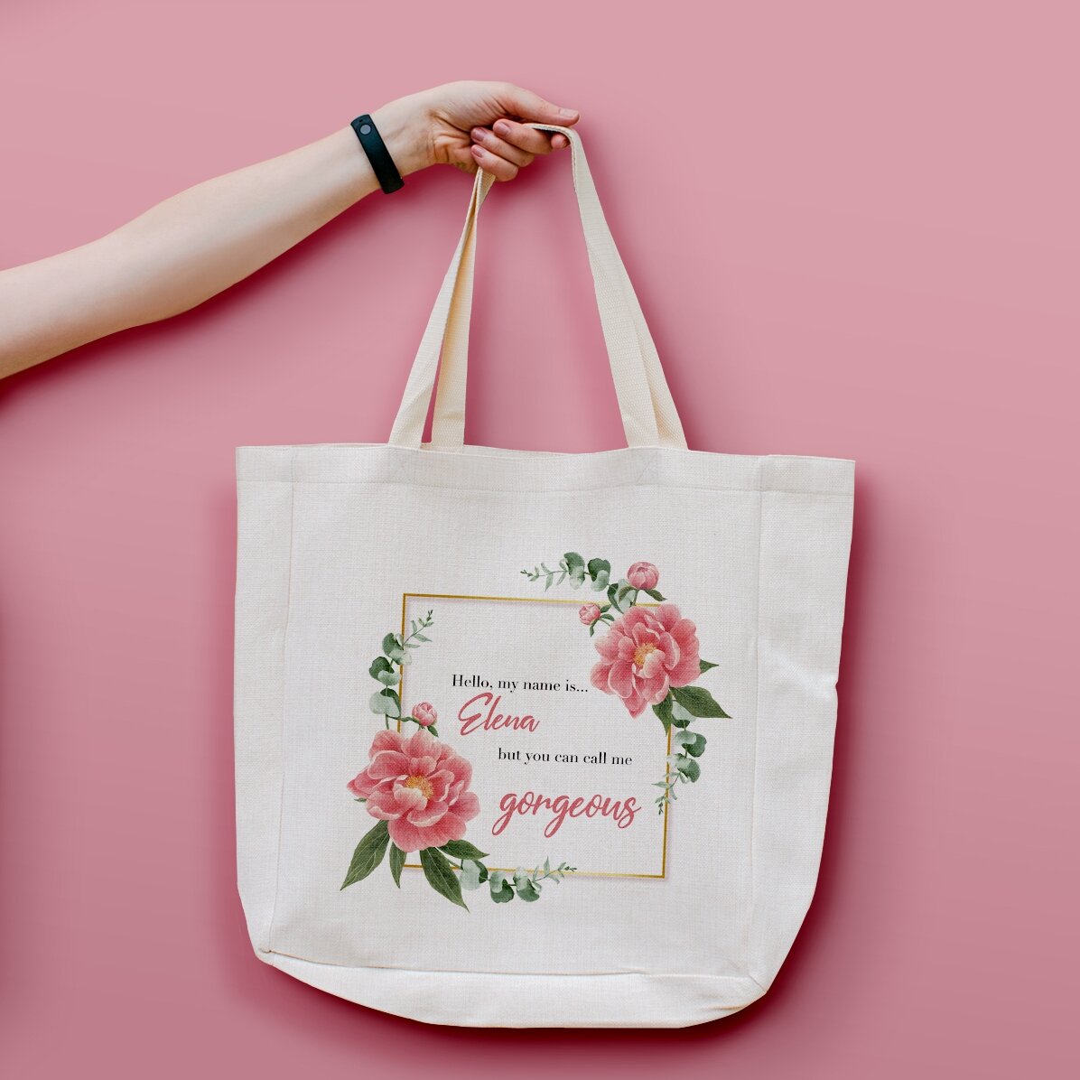 Gepersonaliseerde tas met tekst - Gorgeous