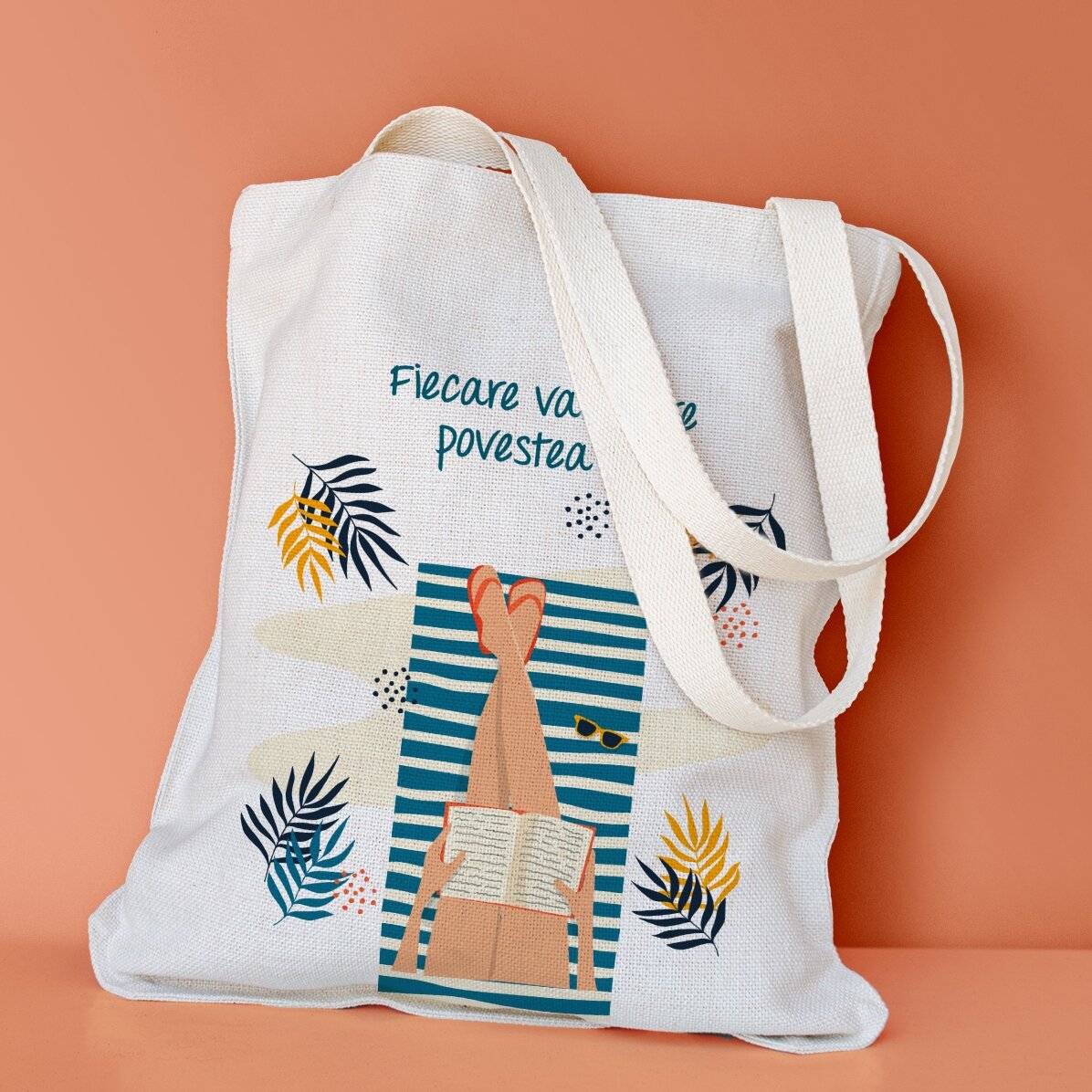 Gepersonaliseerde tas met tekst - Zomerverhaal
