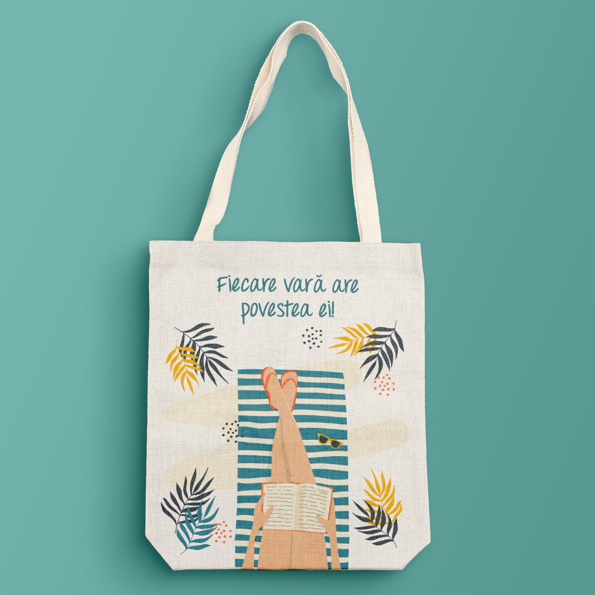 Gepersonaliseerde tas met tekst - Zomerverhaal