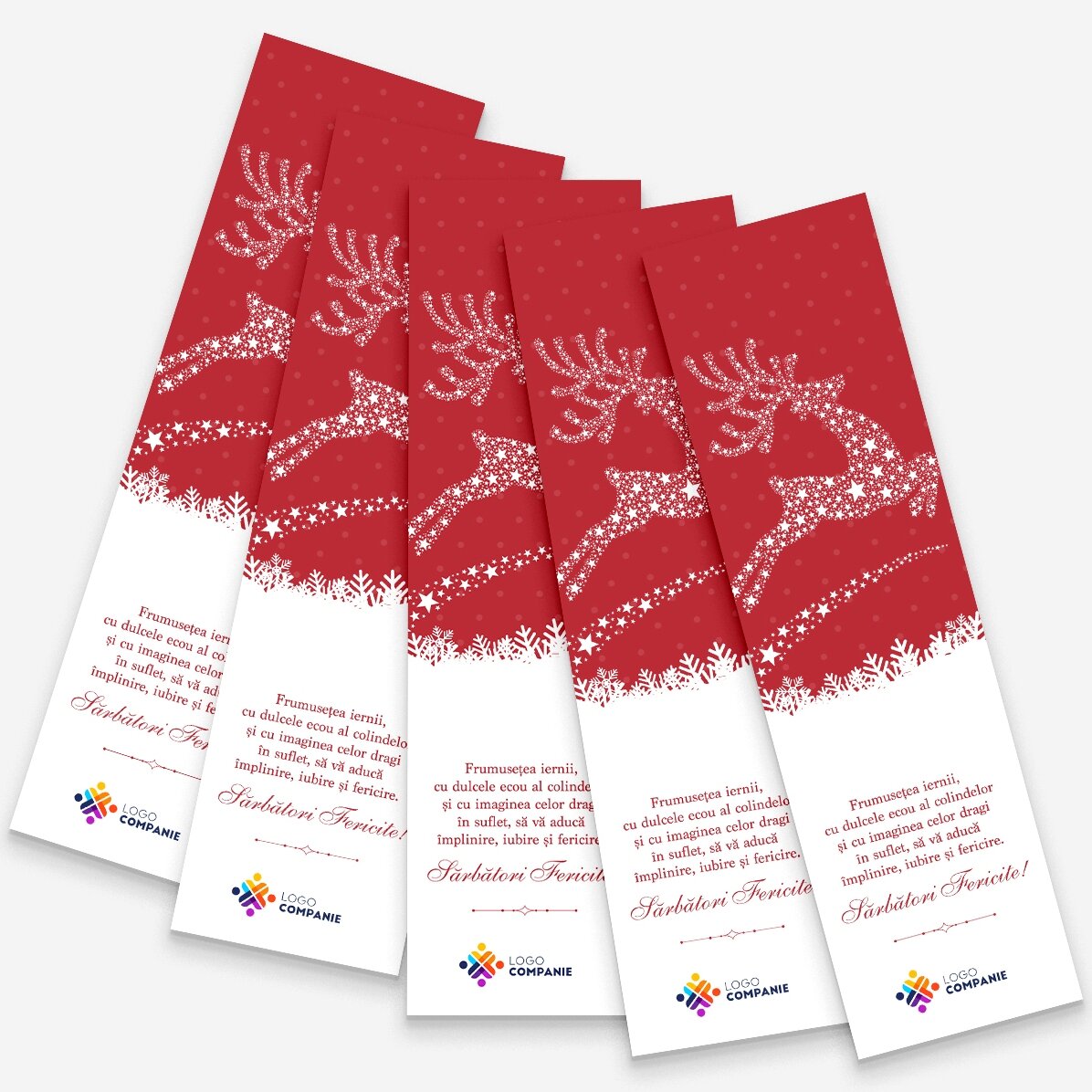 Gepersonaliseerde boekenlegger met tekst en logo - De magie van Kerstmis