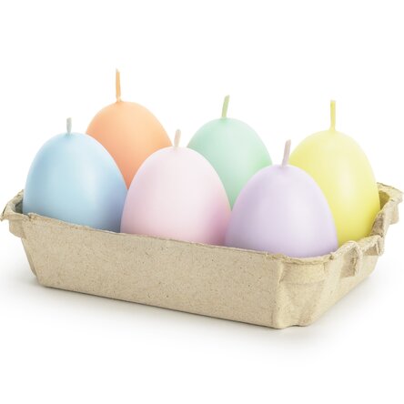 Set of 6 candles - Easter Eggs