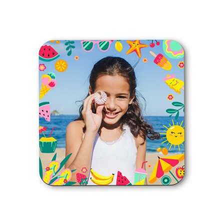Personalised cup holder with photo for children - Summer