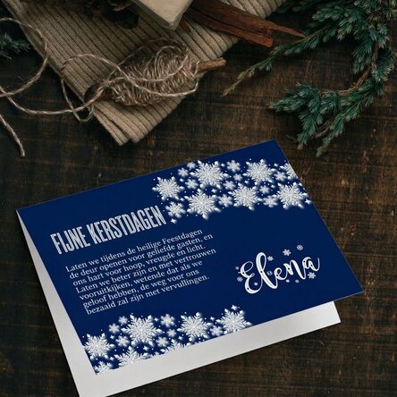 Gepersonaliseerde wenskaart - Blue Christmas