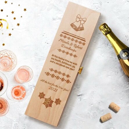 Personalised sparkling wine box - New Year