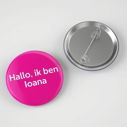 Gepersonaliseerde button met boodschap