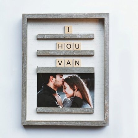 Fotolijst met tekst en foto, 23 x 29 cm