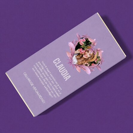 Chocolade met persoonlijke tekst en foto - Mooie lente