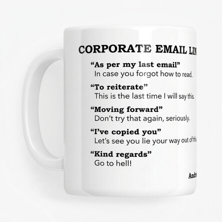 Gepersonaliseerde beker met tekst - Bedrijfs-e-mail