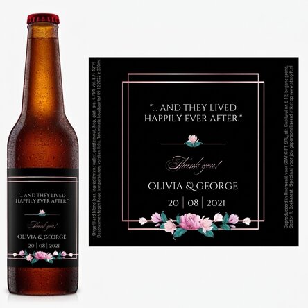 Bier met gepersonaliseerde tekst - Bruiloft
