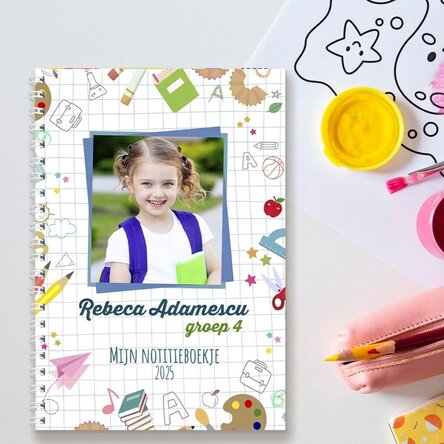 Gepersonaliseerde notitieboekjes met een foto en tekst - Terug naar school