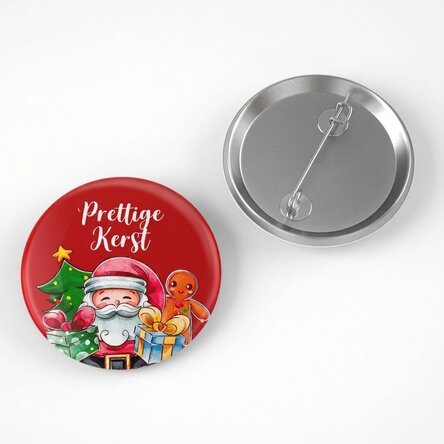 Gepersonaliseerde button met tekst - Kerstmis