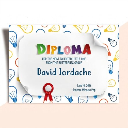 Gepersonaliseerd diploma met tekst