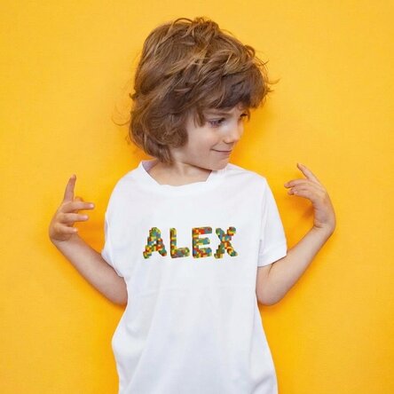 Personalised children's sports T-shirt with name - Lego