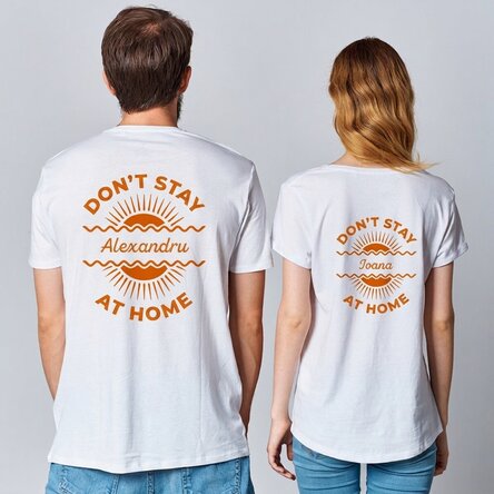 Personalised T-shirt with text - I don't stay at home in summer