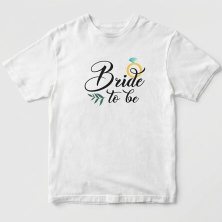 Gepersonaliseerd katoenen T-shirt voor de aanstaande bruid