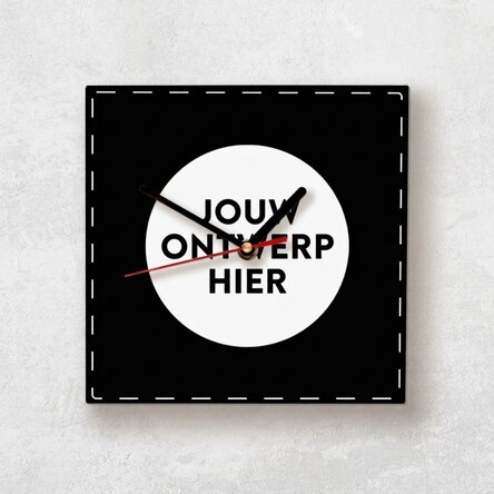 Gepersonaliseerd vierkant horloge met jouw eigen ontwerp