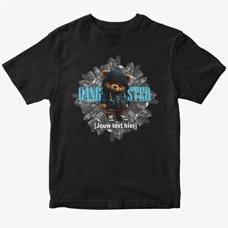 Katoenen T-shirt met gepersonaliseerde tekst - Gangster