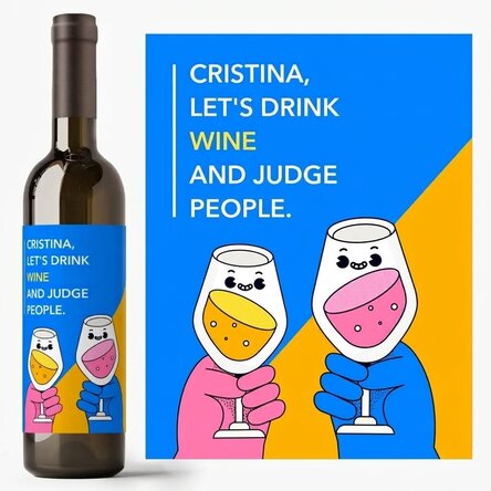 Wijn met gepersonaliseerde tekst - wine