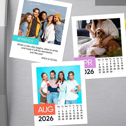 Magneten en notitieboekjes met kalender