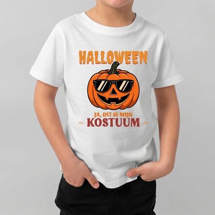 Katoenen T-shirt voor kinderen, gepersonaliseerd met tekst - This is my costume